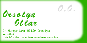 orsolya ollar business card